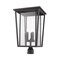 Z-Lite Seoul 3 Light Outdoor Post Mount Fixture, Oil Rubbed Bronze & Clear 571PHXLR-ORB - alternate 2